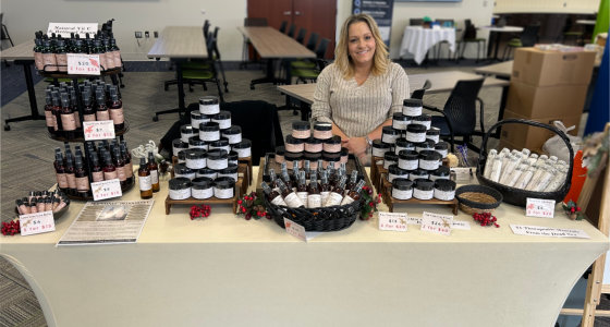 vallee naturals Jen Tackett at Health Fair